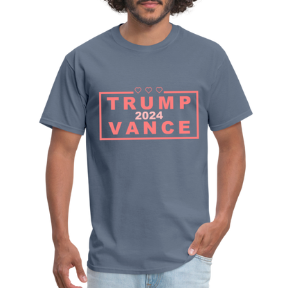 Trump Vance 2024 T-Shirt (Pink Letters) - denim