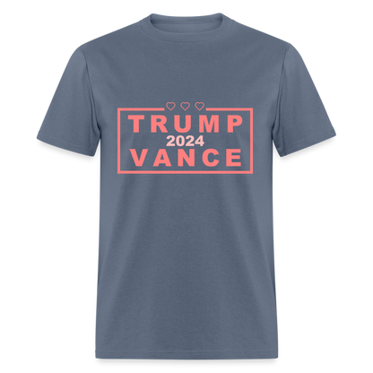 Trump Vance 2024 T-Shirt (Pink Letters) - denim