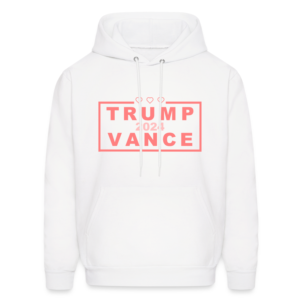 Trump Vance 2024 Hoodie (Pink Letters) - white