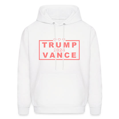 Trump Vance 2024 Hoodie (Pink Letters) - white