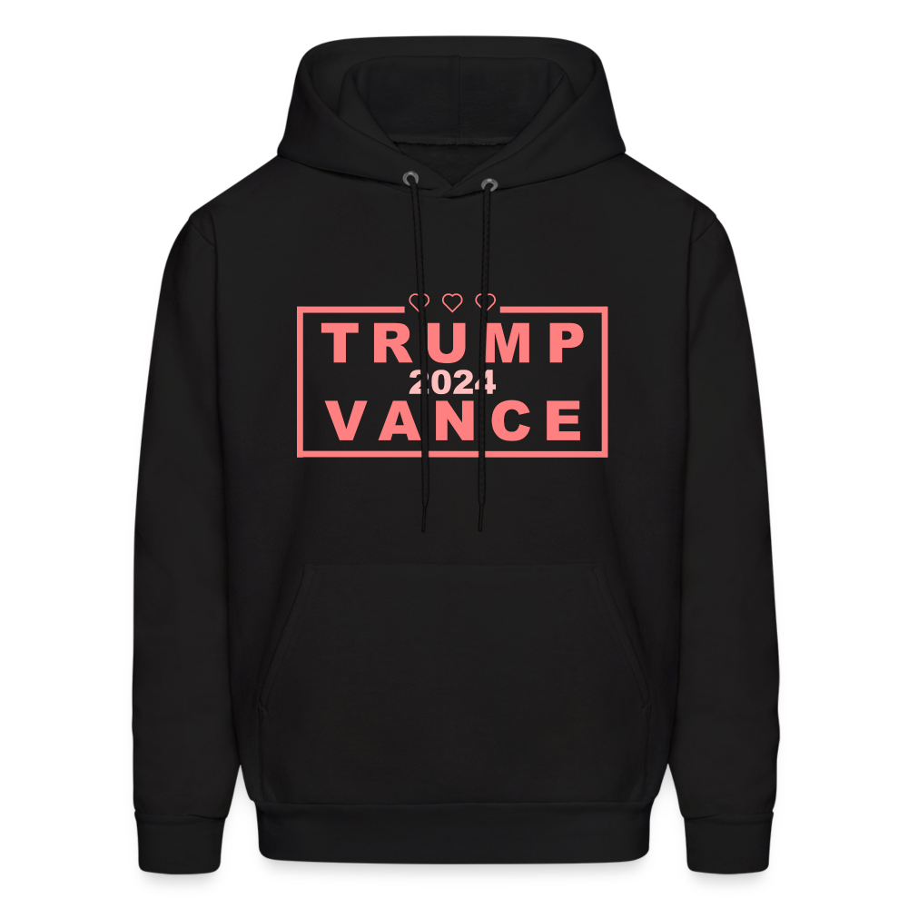 Trump Vance 2024 Hoodie (Pink Letters) - black