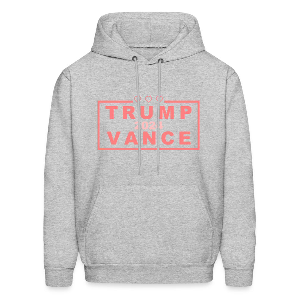 Trump Vance 2024 Hoodie (Pink Letters) - heather gray