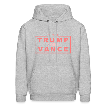 Trump Vance 2024 Hoodie (Pink Letters) - heather gray