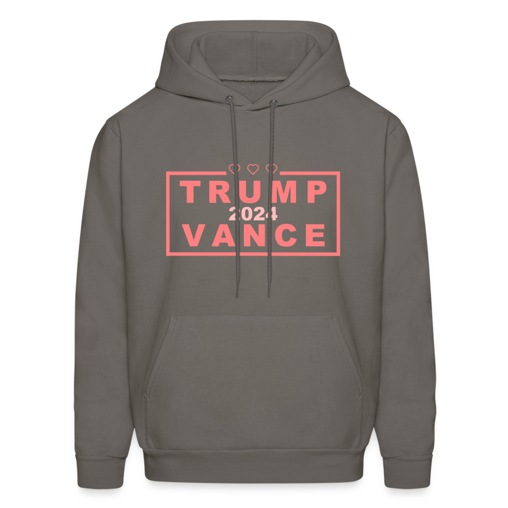 Trump Vance 2024 Hoodie (Pink Letters) - asphalt gray