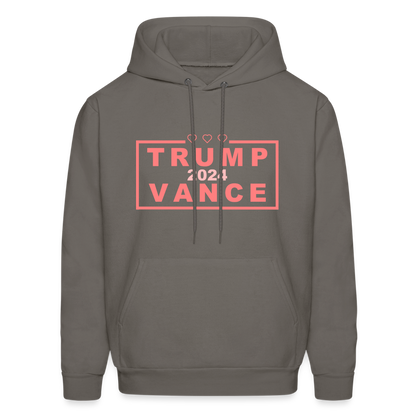 Trump Vance 2024 Hoodie (Pink Letters) - asphalt gray