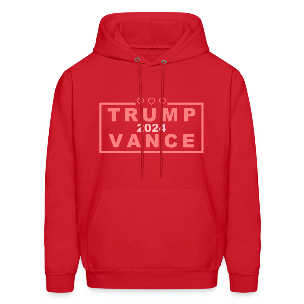 Trump Vance 2024 Hoodie (Pink Letters) - red