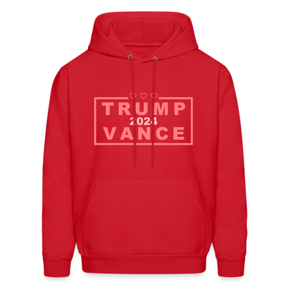 Trump Vance 2024 Hoodie (Pink Letters) - red