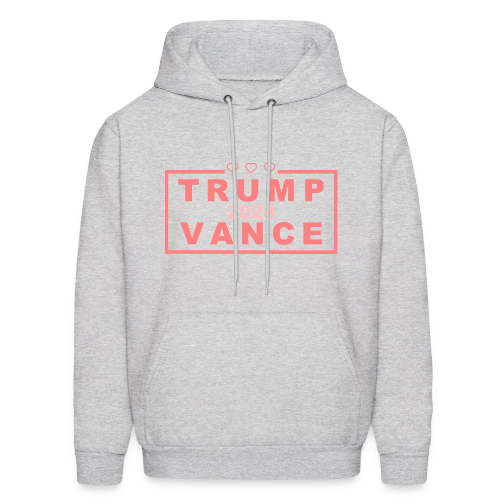 Trump Vance 2024 Hoodie (Pink Letters) - ash 