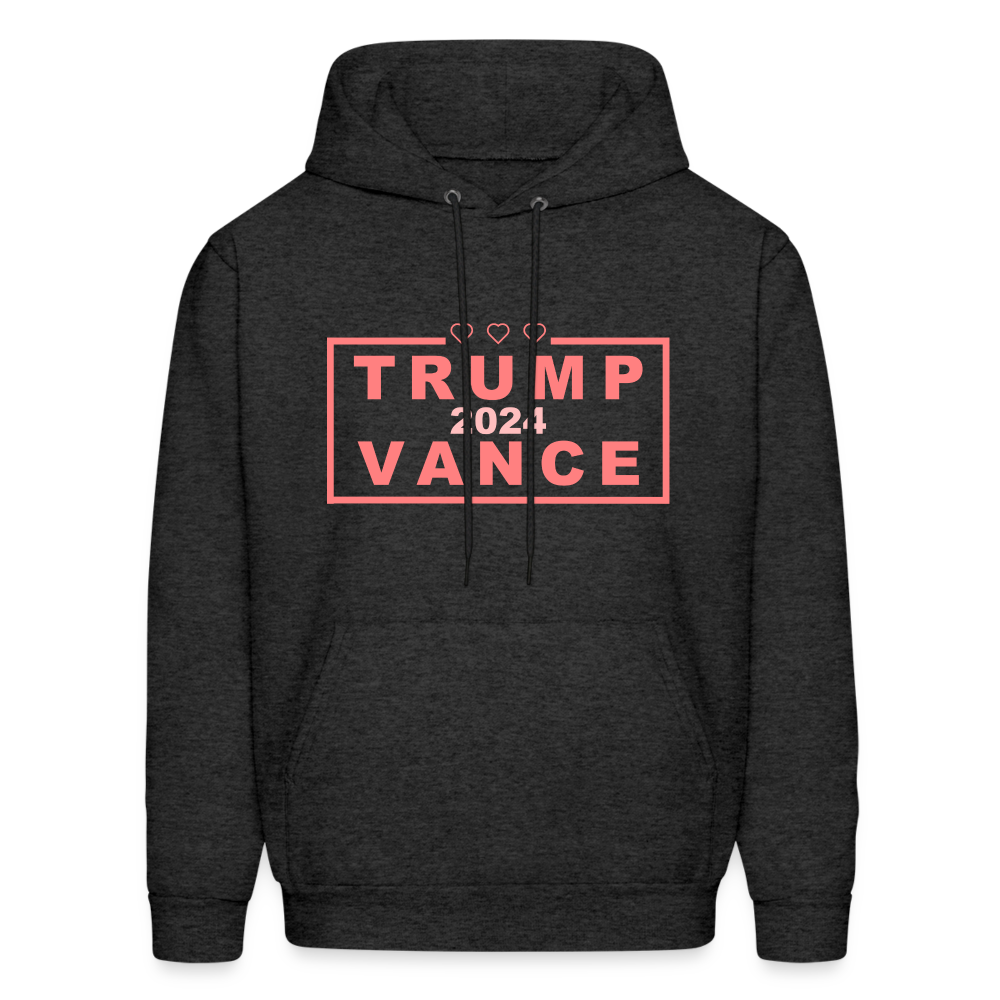 Trump Vance 2024 Hoodie (Pink Letters) - charcoal grey