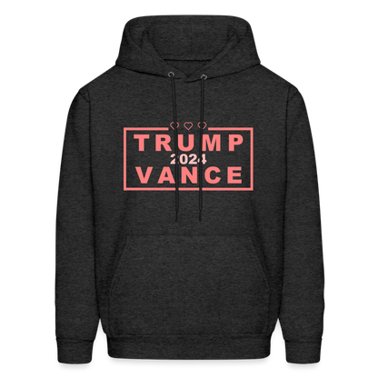 Trump Vance 2024 Hoodie (Pink Letters) - charcoal grey