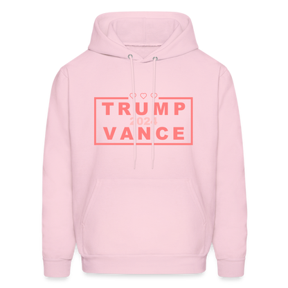 Trump Vance 2024 Hoodie (Pink Letters) - pale pink