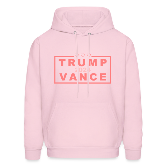 Trump Vance 2024 Hoodie (Pink Letters) - pale pink