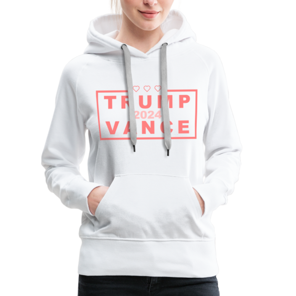 Trump Vance 2024 Women’s Premium Hoodie (Pink Letters) - white