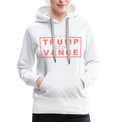 Trump Vance 2024 Women’s Premium Hoodie (Pink Letters) - white