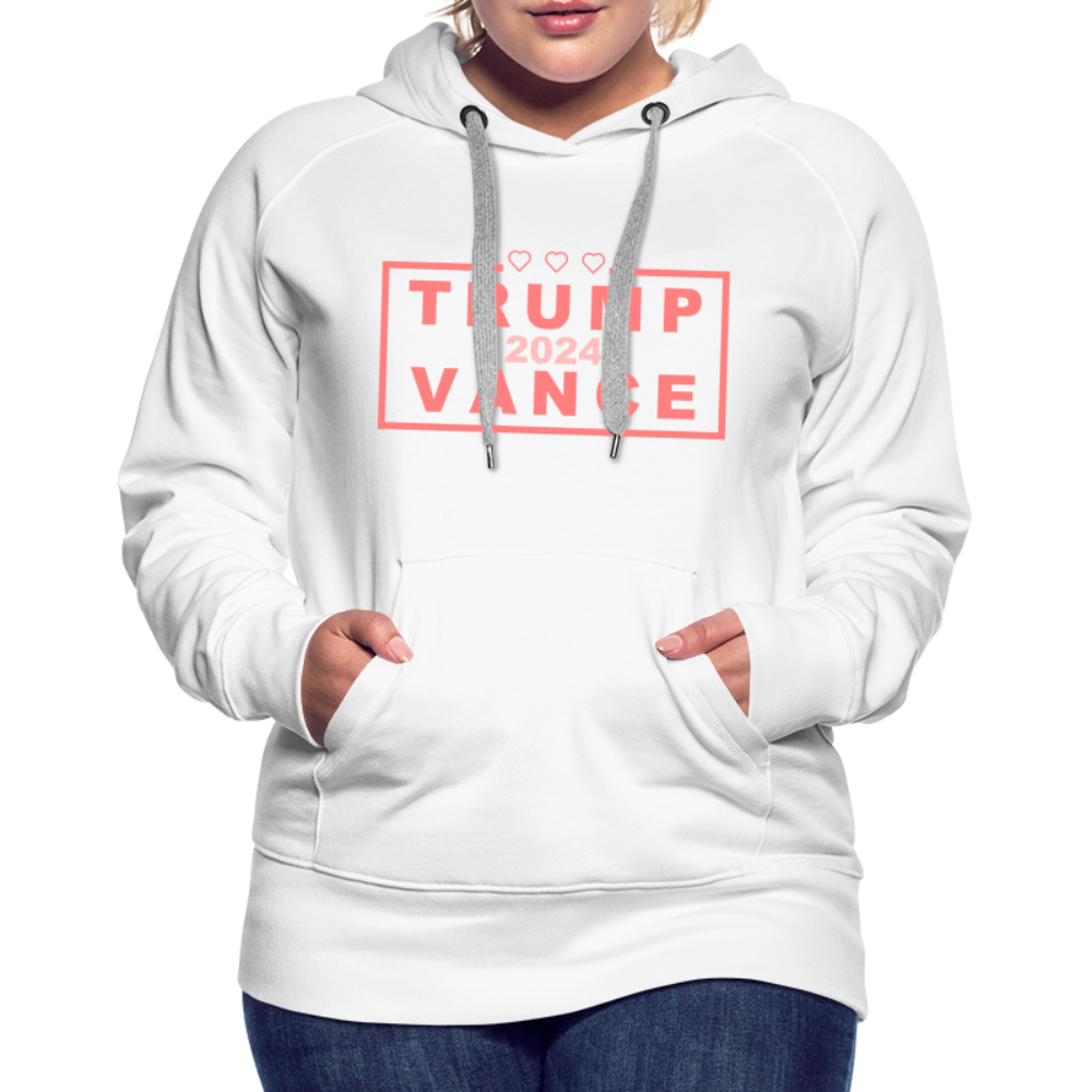 Trump Vance 2024 Women’s Premium Hoodie (Pink Letters) - white