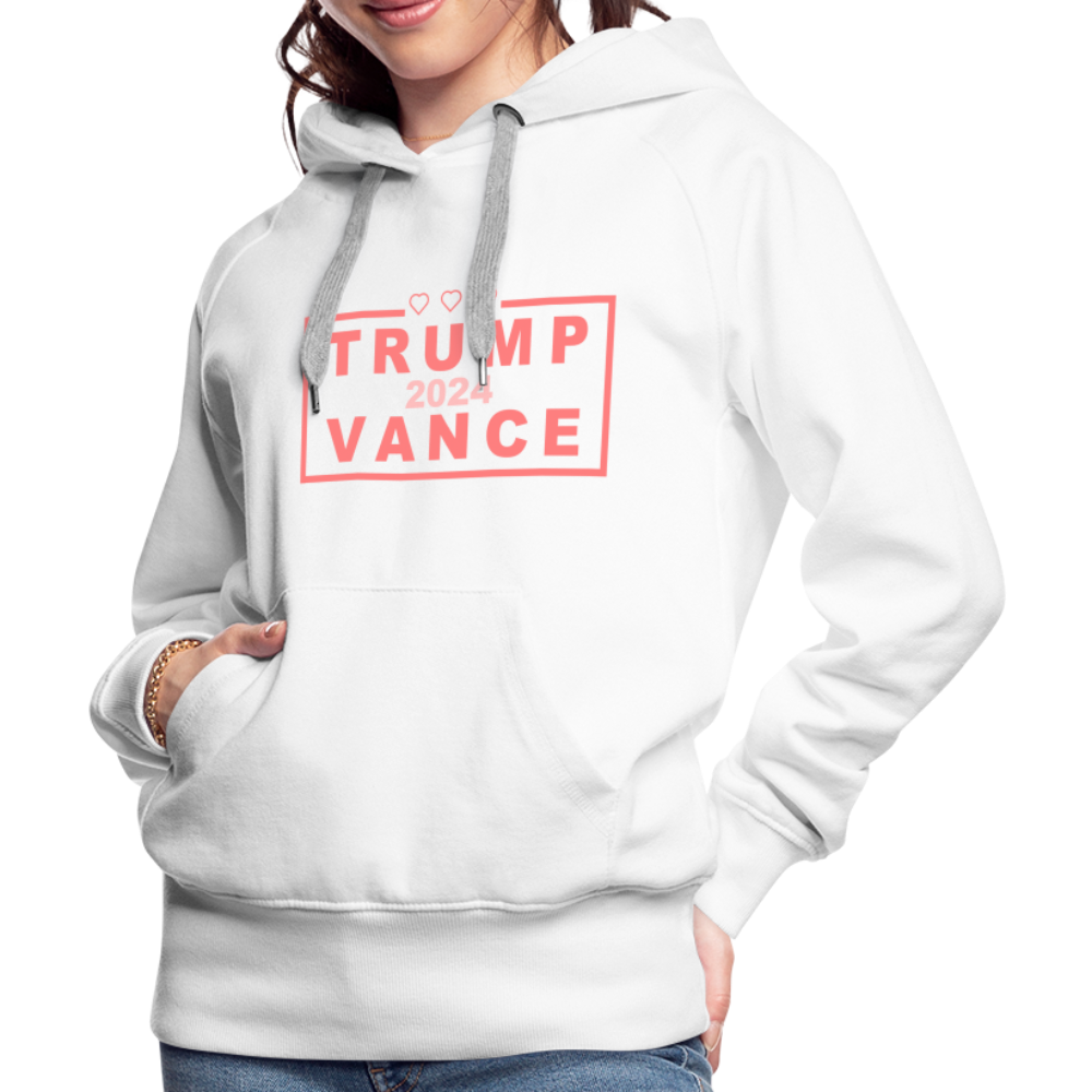 Trump Vance 2024 Women’s Premium Hoodie (Pink Letters) - white