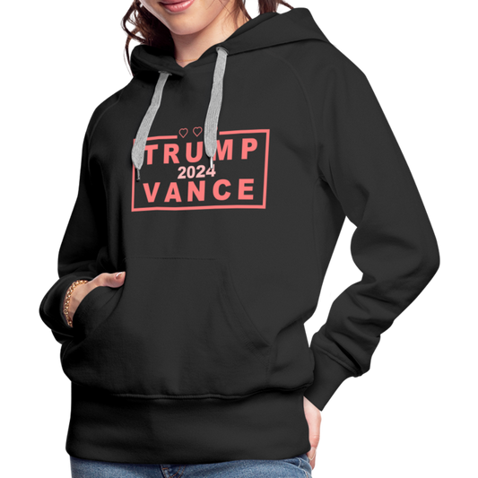 Trump Vance 2024 Women’s Premium Hoodie (Pink Letters) - black