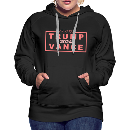 Trump Vance 2024 Women’s Premium Hoodie (Pink Letters) - black