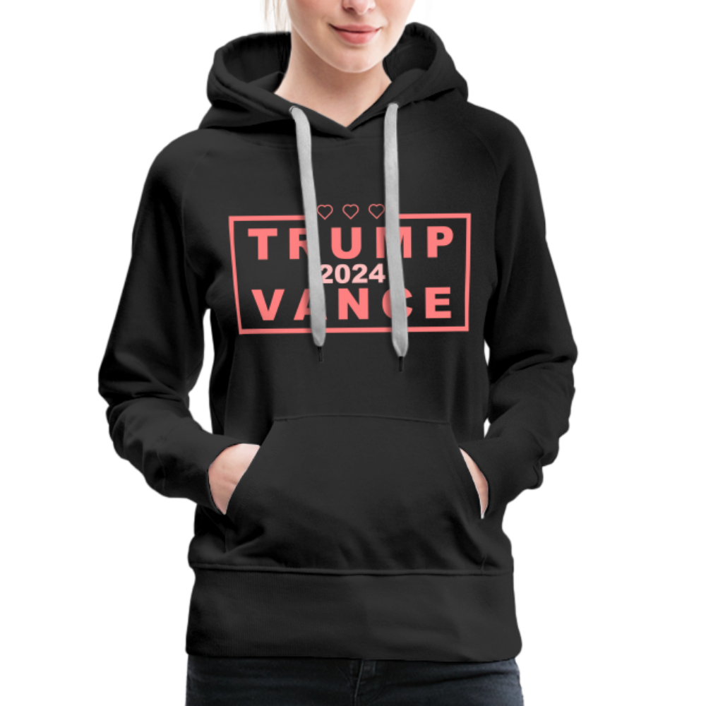 Trump Vance 2024 Women’s Premium Hoodie (Pink Letters) - black