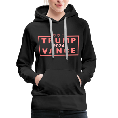 Trump Vance 2024 Women’s Premium Hoodie (Pink Letters) - black