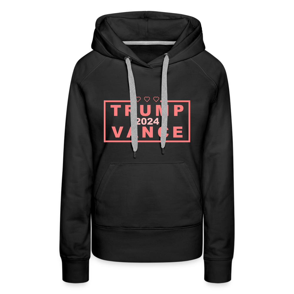 Trump Vance 2024 Women’s Premium Hoodie (Pink Letters) - black