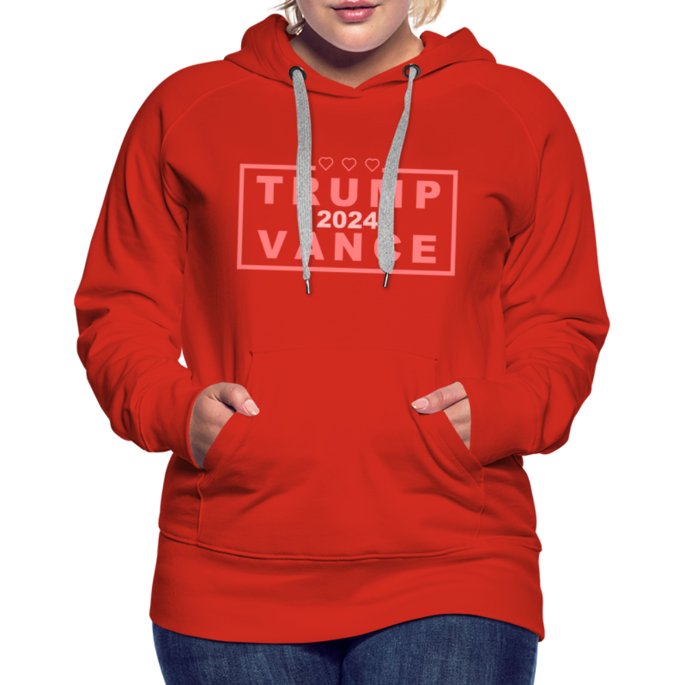 Trump Vance 2024 Women’s Premium Hoodie (Pink Letters) - red