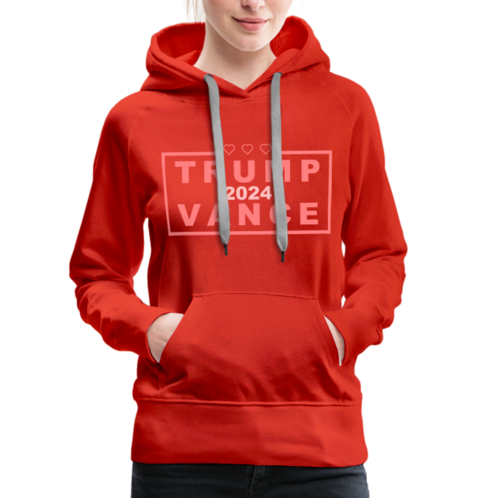 Trump Vance 2024 Women’s Premium Hoodie (Pink Letters) - red