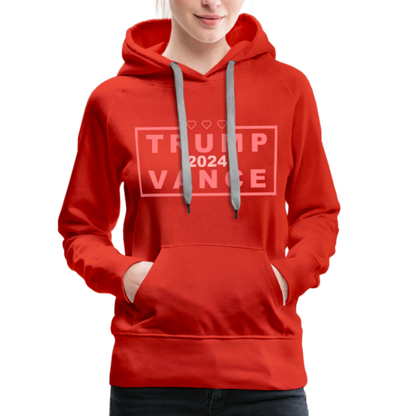 Trump Vance 2024 Women’s Premium Hoodie (Pink Letters) - red