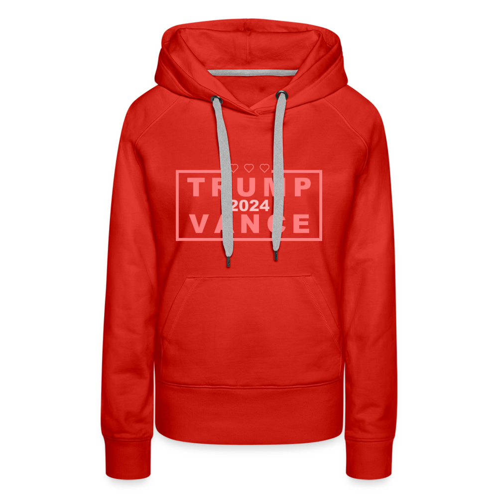 Trump Vance 2024 Women’s Premium Hoodie (Pink Letters) - red