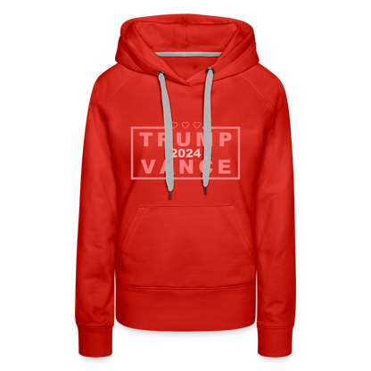 Trump Vance 2024 Women’s Premium Hoodie (Pink Letters) - red