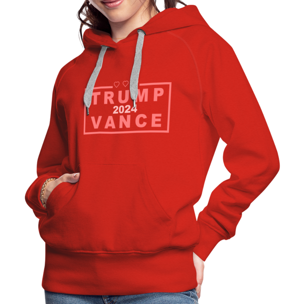 Trump Vance 2024 Women’s Premium Hoodie (Pink Letters) - red