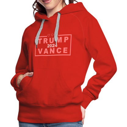 Trump Vance 2024 Women’s Premium Hoodie (Pink Letters) - red