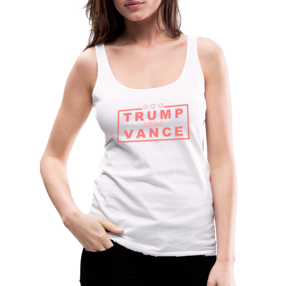 Trump Vance 2024 Women’s Premium Tank Top (Pink Letters) - white