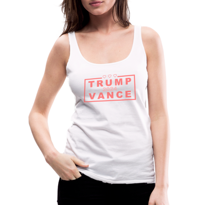 Trump Vance 2024 Women’s Premium Tank Top (Pink Letters) - white