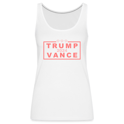 Trump Vance 2024 Women’s Premium Tank Top (Pink Letters) - white