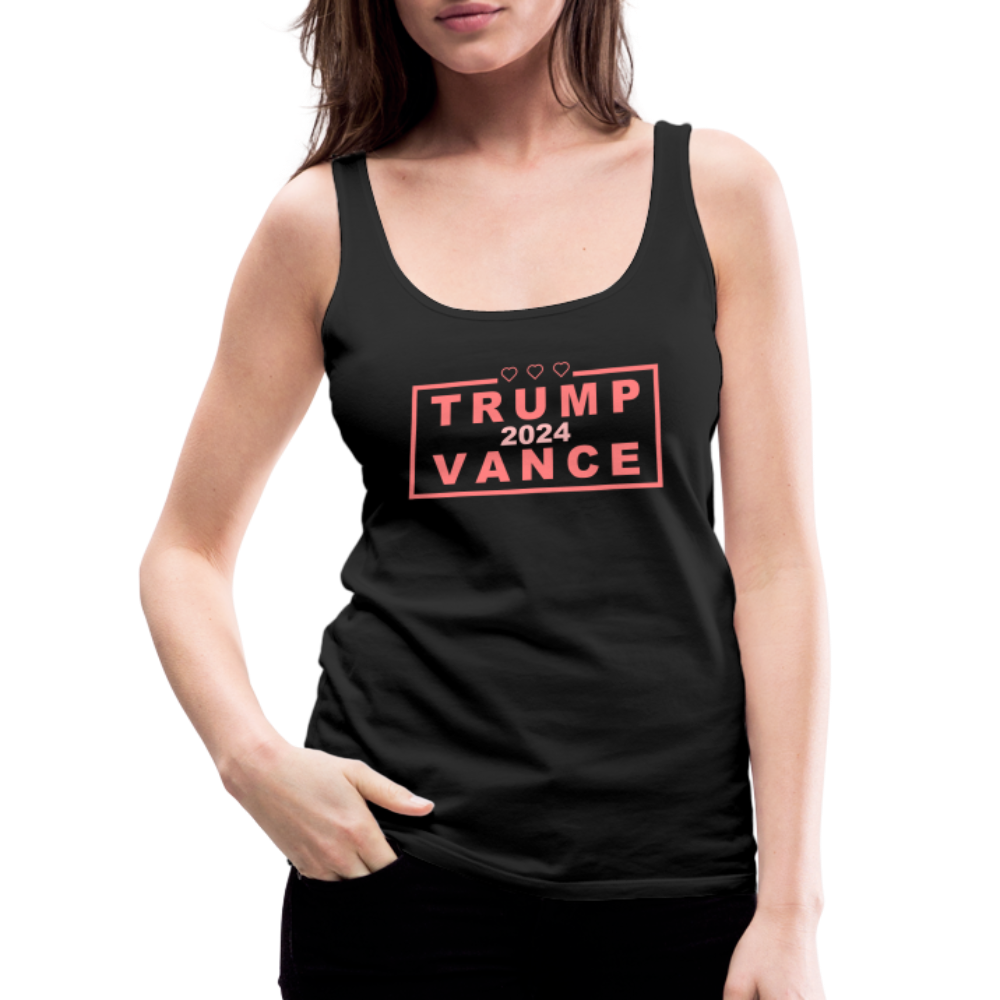 Trump Vance 2024 Women’s Premium Tank Top (Pink Letters) - black