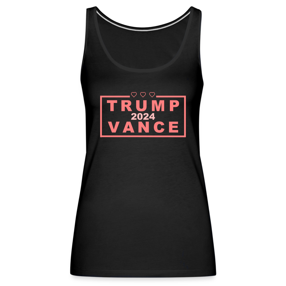 Trump Vance 2024 Women’s Premium Tank Top (Pink Letters) - black