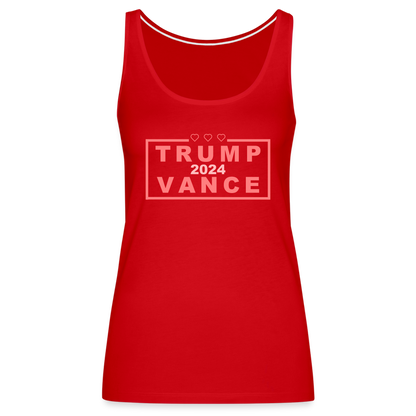 Trump Vance 2024 Women’s Premium Tank Top (Pink Letters) - red