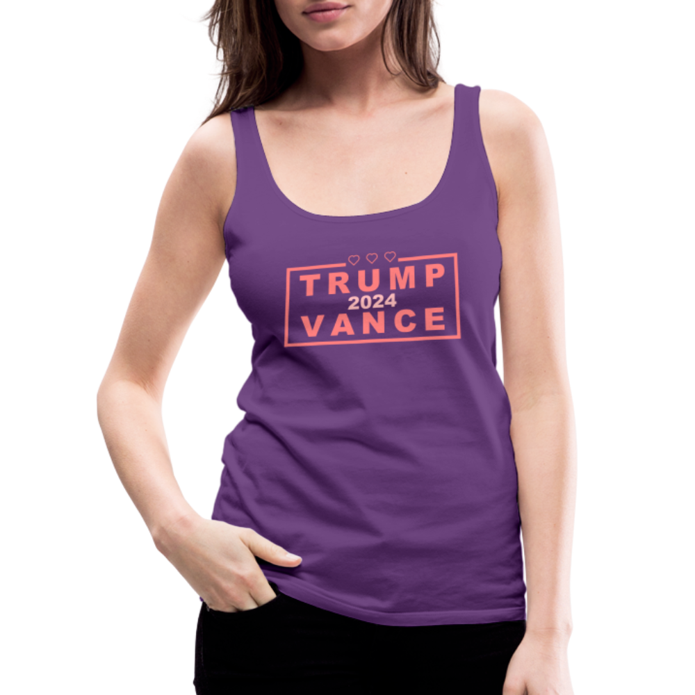 Trump Vance 2024 Women’s Premium Tank Top (Pink Letters) - purple