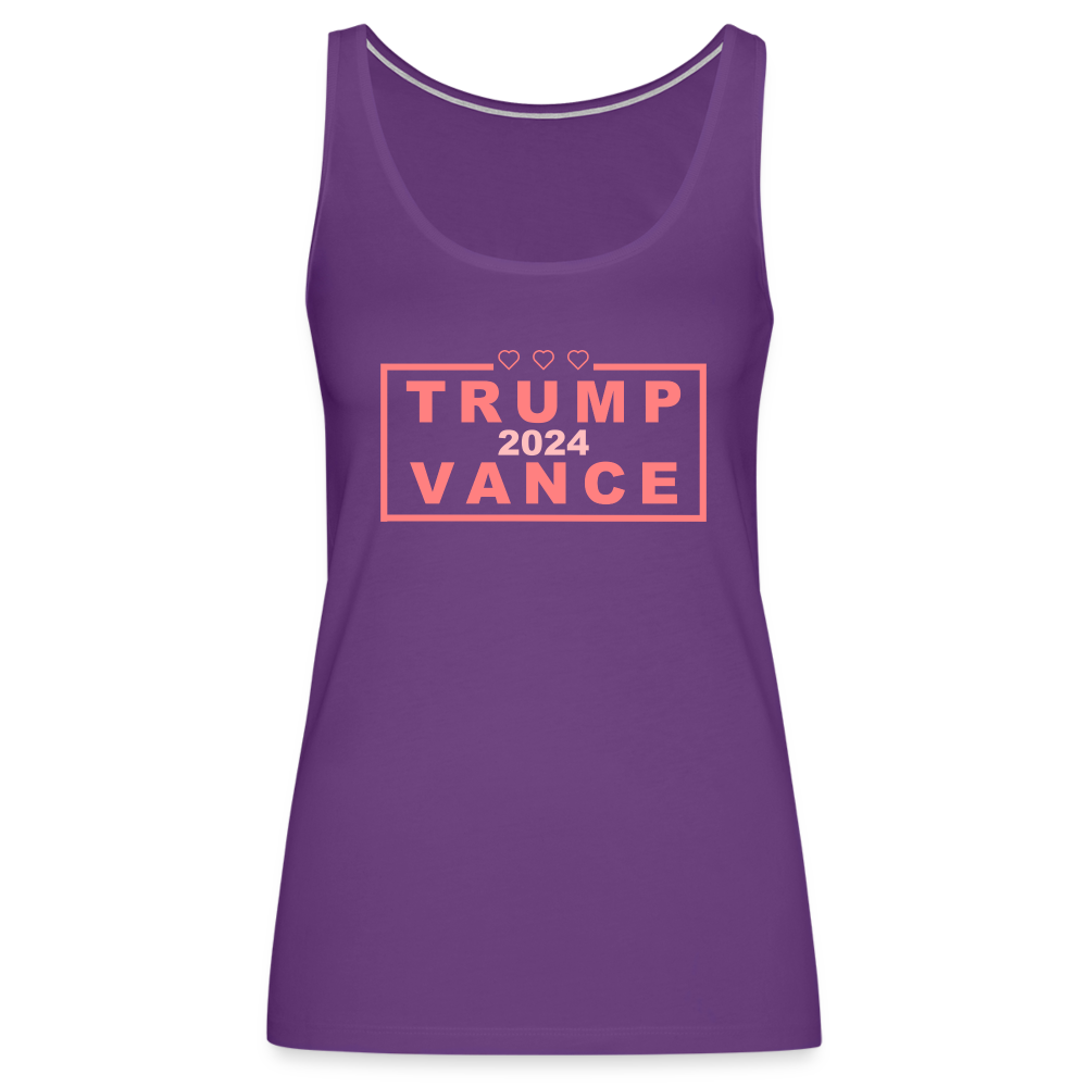 Trump Vance 2024 Women’s Premium Tank Top (Pink Letters) - purple