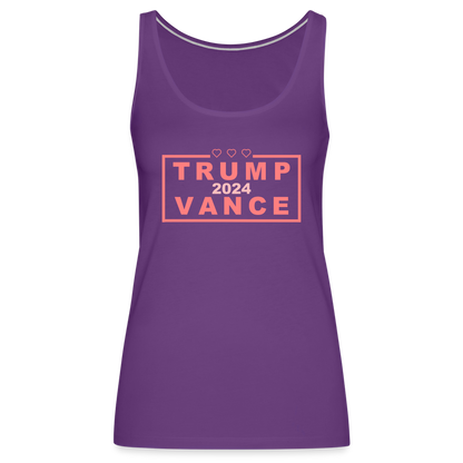 Trump Vance 2024 Women’s Premium Tank Top (Pink Letters) - purple