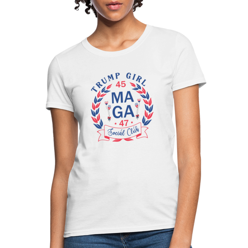 Trump Girl Social Club Women's T-Shirt (MAGA) - white