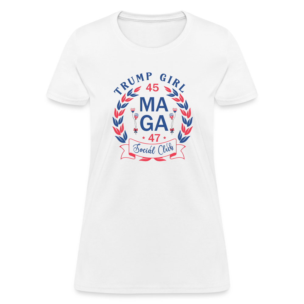 Trump Girl Social Club Women's T-Shirt (MAGA) - white