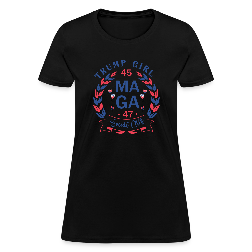 Trump Girl Social Club Women's T-Shirt (MAGA) - black