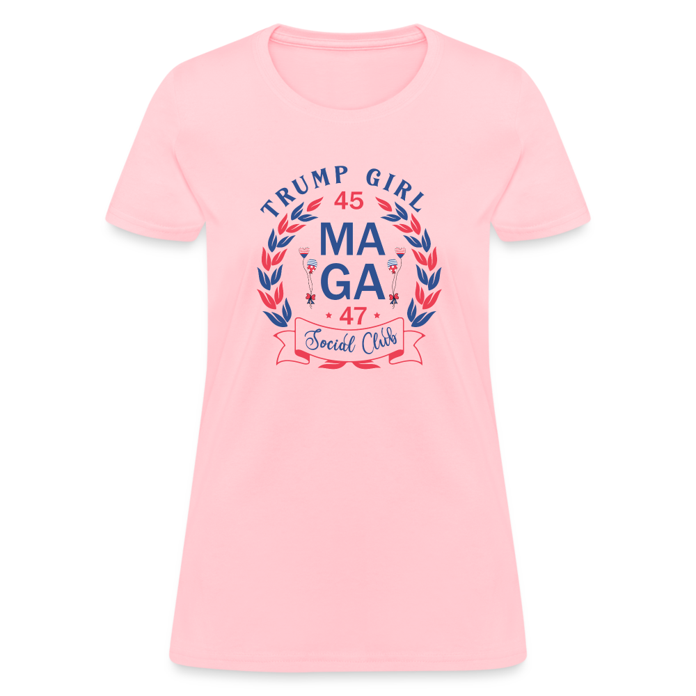 Trump Girl Social Club Women's T-Shirt (MAGA) - pink