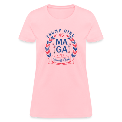 Trump Girl Social Club Women's T-Shirt (MAGA) - pink