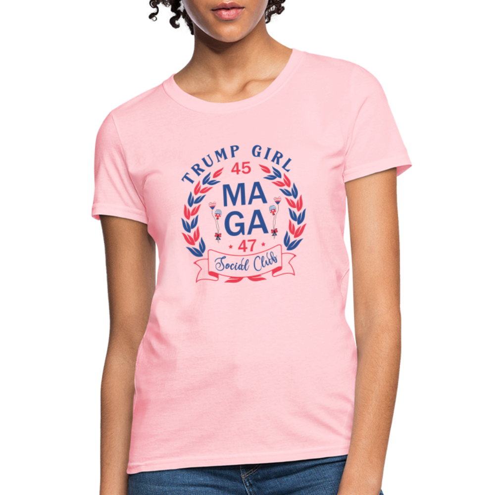 Trump Girl Social Club Women's T-Shirt (MAGA) - pink