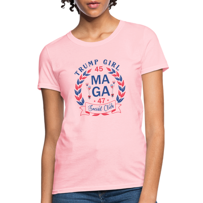 Trump Girl Social Club Women's T-Shirt (MAGA) - pink