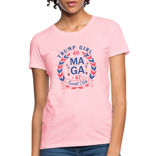 Trump Girl Social Club Women's T-Shirt (MAGA) - pink