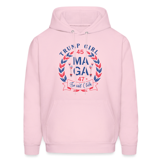 Trump Girl Social Club Hoodie (MAGA) - pale pink